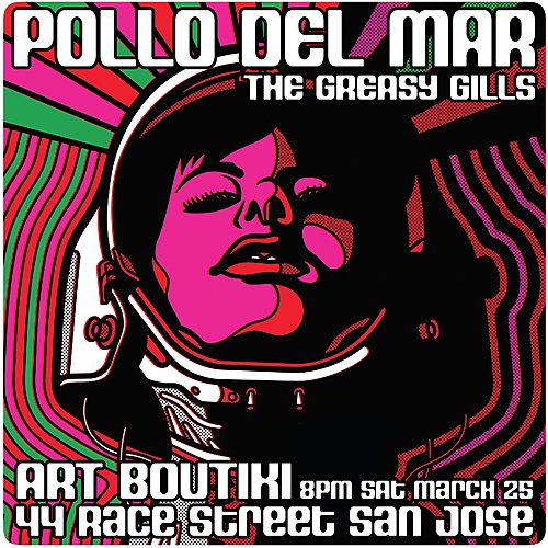 Pollo Del Mar Record Release Show with The Greasy Gills poster