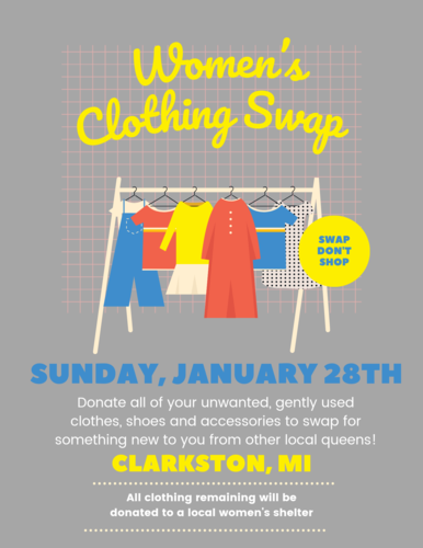 Women's Clothing Swap poster