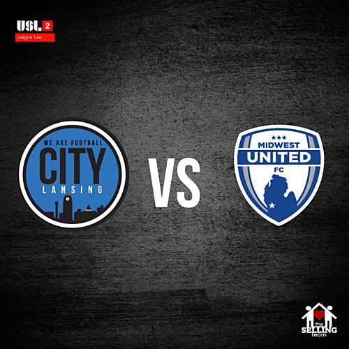 Lansing City Football VS Midwest United poster