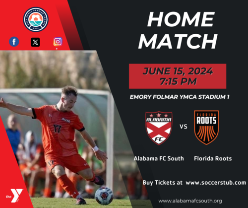 Home Match #3 Alabama FC South  VS Florida Roots poster