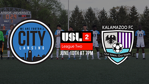 Lansing City Football VS Kalamazoo FC poster