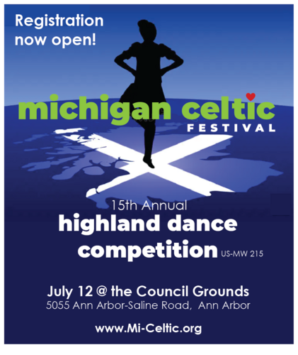 15th Annual Michigan Celtic Festival Highland Dance Competition US-MW215 poster