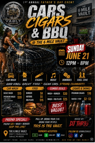 Cars, Cigars & BBQ @ The 6 Mile Vault poster