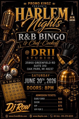 Harlem Nights R&B Bingo/Chef Cook-Off image