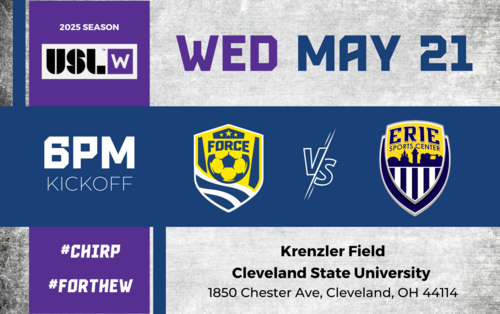 Cleveland Force SC vs Erie Sports Center (W League 5/21/25)