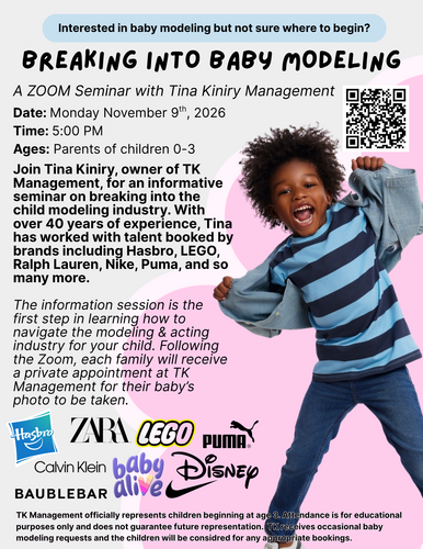 Baby Modeling 101  with esteemed agent Tina Kiniry poster