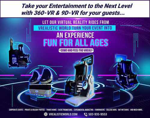 Experience VRealistic VR Rides at Space Coast Comic Con! poster