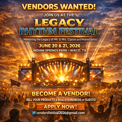 Legacy Rhythm Festival Vendors poster