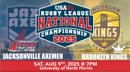 2025 USARL National Championship Jacksonville Axemen vs Brooklyn Kings poster