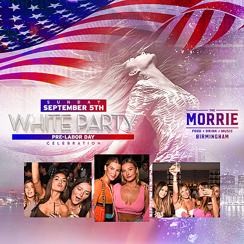 WHITE PARTY @ the Morrie Birmingham  poster