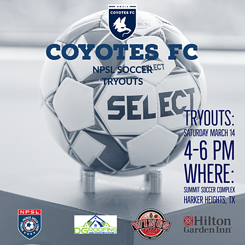 Coyotes FC Tryouts poster
