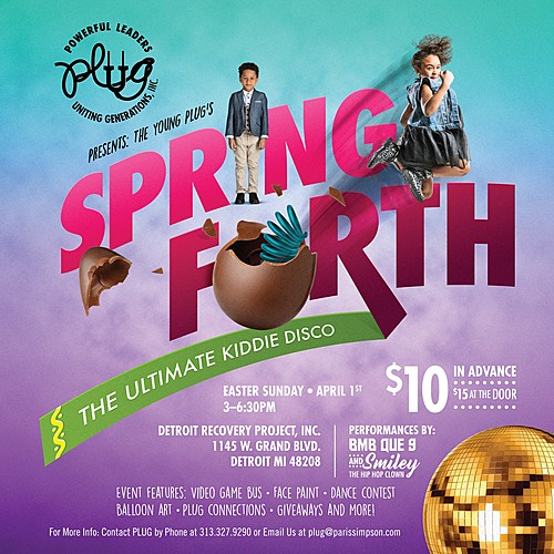 PLUG's Young PLUG Spring-Forth Kiddie Disco poster