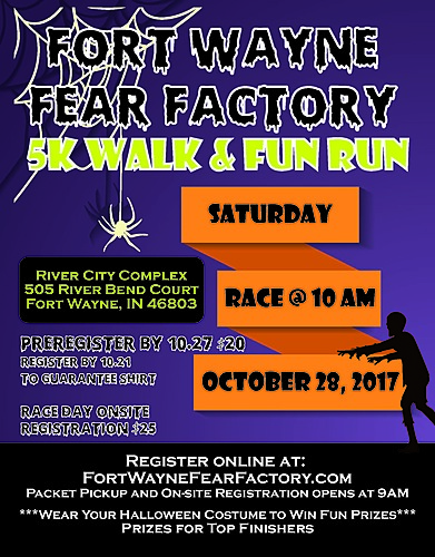 Fort Wayne Fear Factory 5K poster