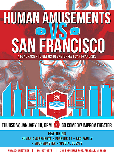 Human Amusements vs. San Francisco poster