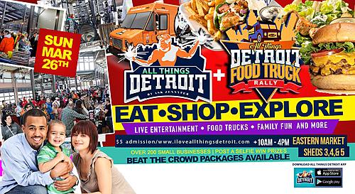 All Things Detroit & Food Truck Rally  poster