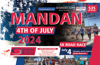 2024 Mandan 4th of July Road Race poster