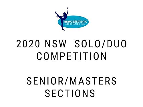 NSW Calisthenics Solo/Duo Comp - SENIOR/MASTERS SECTIONS  poster