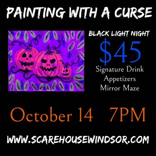 This Pumpkin is Lit! - Painting with a Curse - Unleash Your Inner Artistic Power Mon Oct 14  poster