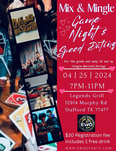 Mix & Mingle Game Night & Speed Dating image
