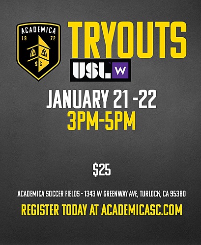 2023 Academica Open Tryouts poster