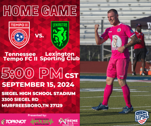 TN Tempo FC II vs. Lexington Sporting Club poster