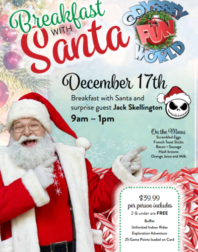 Breakfast with Santa and Special Guest: Jack Skellington! poster