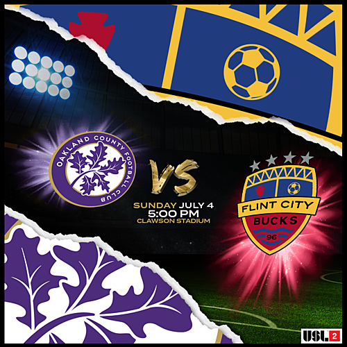Oakland County FC vs Flint City Bucks poster