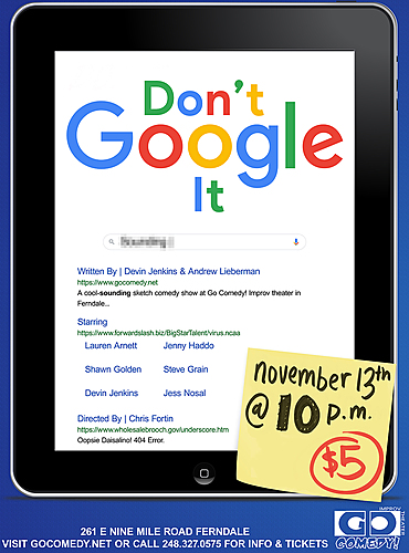 Don't Google It (A Sketch Show) poster