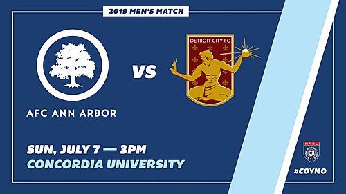 AFC Ann Arbor vs Detroit City FC (NPSL) poster