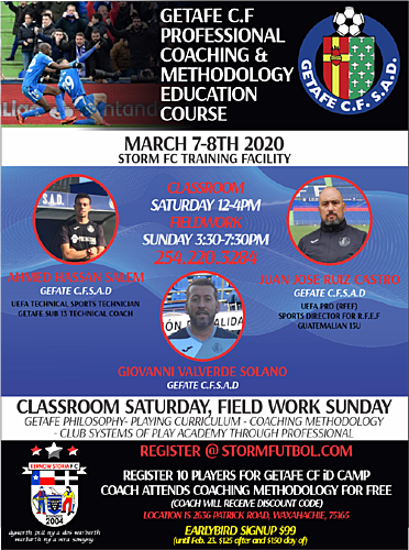 Getafe C.F Professional Coaching & Methodology Education Course poster