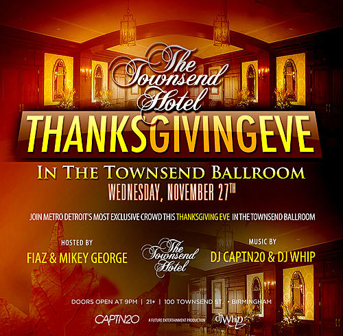 Thanksgiving Eve at The Townsend Hotel poster