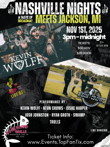 Nashville Nights, a Taste of Broadway Jackson MI poster