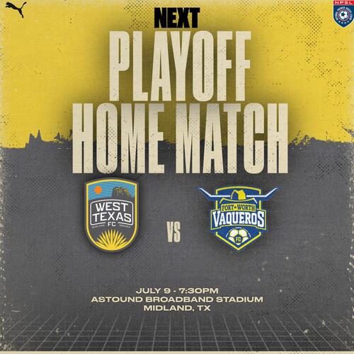 West Texas FC vs Forth Worth Vaqueros poster