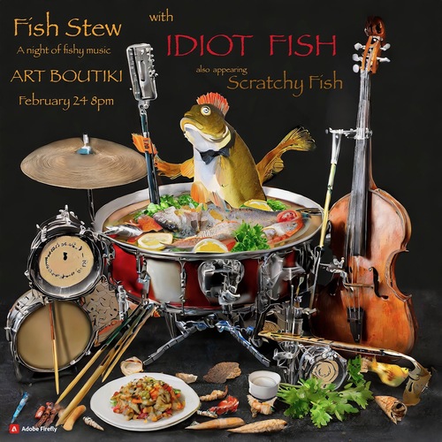 Idiot Fish with Scratchy Fish poster