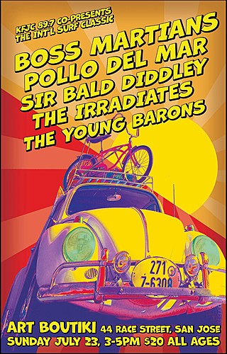 International Surf Classic w/ Boss Martian, Pollo del Mar, Sir Bald Diddley, The Irradiates, The Young Barons poster