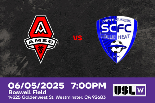 USL W - Match 7 - AMSG FC v SC Blue Heat  poster