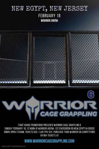 Warrior Cage Grappling Presents: Cage Grappling Tournament Trials 6 - February 18th poster