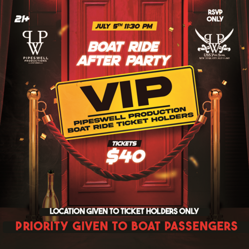 PipesWell Productions Boat Ride After Party 2025 poster