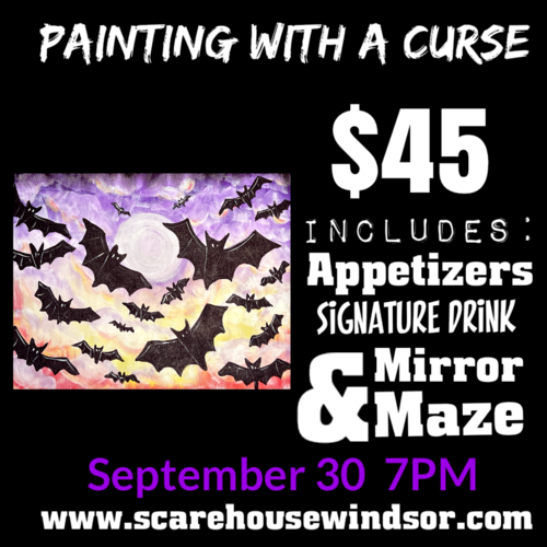 Painting with a Curse - Bat Traffic Jam poster