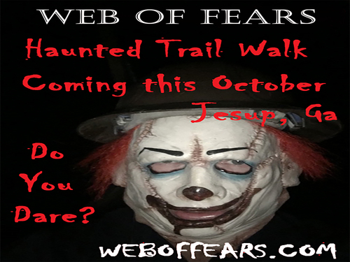 WEB OF FEARS HAUNTED FOREST TRAIL WALK 2025 poster