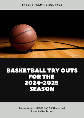 Fresno Flaming Sun-Rays Try Outs for Season 2024-2025 poster