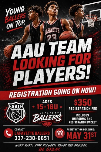 Young Ballers AAU Summer Program poster