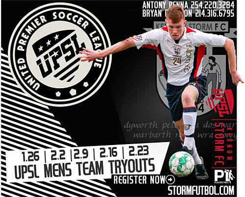 UPSL Mens Tryouts poster