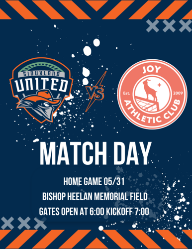Siouxland United FC challenges Joy AC in a thrilling soccer showdown!