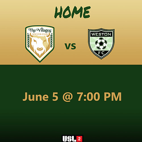 The Villages SC vs  Weston FC poster