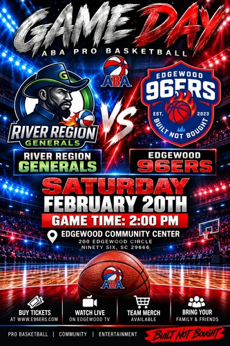 Edgewood 96ers vs River Region Generals poster