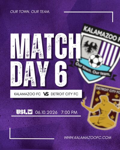 Kalamazoo FC Women vs. Detroit City FC poster