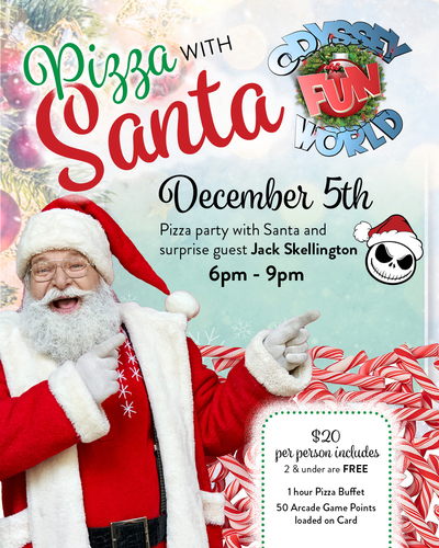 Pizza with Santa and Special Guest: Jack Skellington! poster