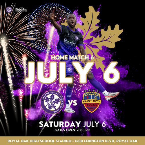 Oakland County FC vs Flint City Bucks poster