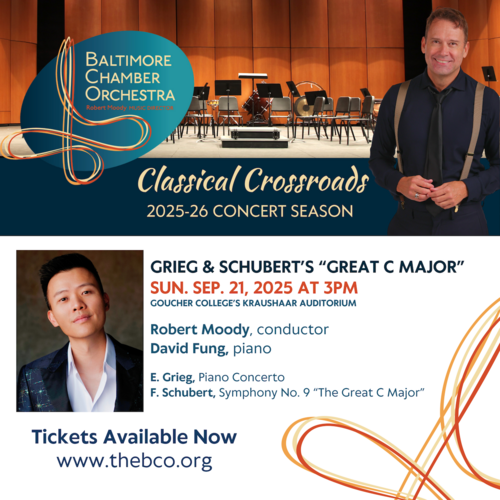 GRIEG & SCHUBERT’S “GREAT C MAJOR” poster